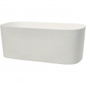 Jardiniere XL a réserve d'eau - GARDEN ID Respect - Blanc 80 x 38 cm - 100% déchets ménagers - 100% recyclable - Surface stru…