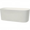 Jardiniere XL a réserve d'eau - GARDEN ID Respect - Blanc 80 x 38 cm - 100% déchets ménagers - 100% recyclable - Surface stru…