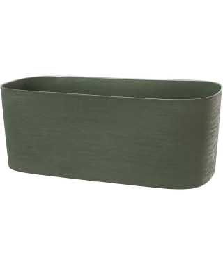 Jardiniere XL a réserve d'eau - GARDEN ID Respect - Vert de gris 80 x 38 cm - 100% déchets ménagers - 100% recyclable