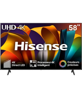 HISENSE 58A6N - TV LED 58 (146 cm) - Bords ultra fins - 4K UHD - Dolby Vision - Smart TV - 3xHDMI