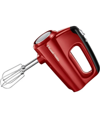 Batteur électrique - RUSSELL HOBBS - Desire 24670-56 - 350 W - 5 vitesses + Turbo - Rouge / Noir