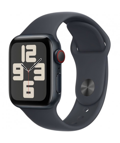 Apple Watch SE GPS + Cellular - 40mm - Boîtier Midnight Aluminium - Bracelet Midnight Sport Band - M/L