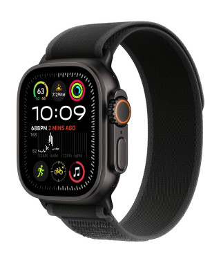 Apple Watch Ultra 2 GPS + Cellular - 49mm - Boîtier Black Titanium - Bracelet Black Trail Loop - S/M