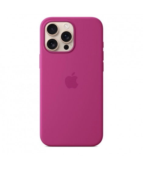 APPLE iPhone 16 Pro Max- Coque en silicone avec MagSafe - Fuchsia