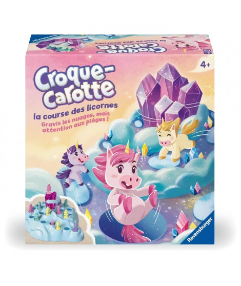 Croque Carotte Licorne, Jeu de société basé sur Croque Carotte, Jeu de parcours rigolo, Des 4 ans, 22798, Ravensburger
