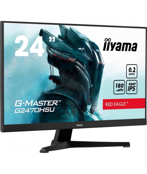 Ecran PC - IIYAMA - G2470HSU-B6 - 24 IPS FHD 1920 x 1080 - 0,2ms - 180Hz - HDMI DP - Noir