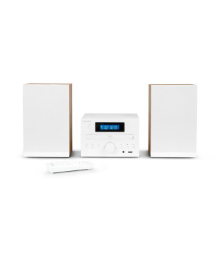 Microchaîne - THOMSON - COSY MIC121BT - Lecteur CD, Bluetooth, Radio FM, MP3, USB - Bois et Blanc