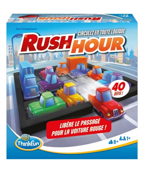 ThinkFun Rush Hou- Jeu de logiqu-Casse-tete-Embouteillage-40 défis 4 niveau-1 Joueur ou plus-des 8 ans-Ravensburger-Mixte-6600