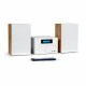 Microchaîne - THOMSON - COSY MIC121BT - Lecteur CD, Bluetooth, Radio FM, MP3, USB - Bois et Blanc