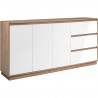 Buffet - PHoeNIX - Décor chene artisan / blanc HGL - 3 portes - 3 tiroirs - 178 x 88 x 40 cm