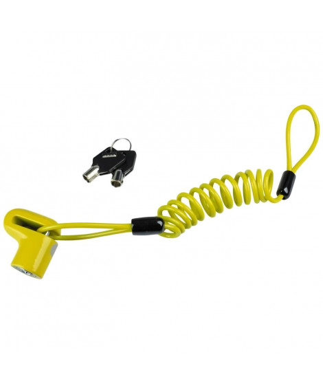 Antivol vélo câble - BURG WACHTER - 520 50 Yellow SB - Câble acier gainé 14 mm, 100 cm