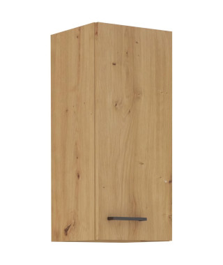 Meuble haut - MODENA - 30 cm - Chene artisan et noir mat - CUISINIER