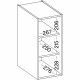 Meuble haut - MODENA - 30 cm - Chene artisan et noir mat - CUISINIER
