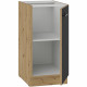 Meuble bas - MODENA - 40 cm - 1 porte battante - Chene artisan et noir mat - CUISINIER