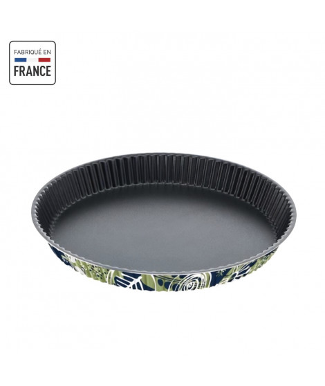 TEFAL Jungle Moule a tarte 30 cm, Antiadhésif, Démoulage parfait, Diffusion homogene de la chaleur, Fabriqué en France J5748402
