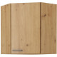 Meuble haut d'angle - MODENA - 89 x 89 cm - Chene artisan et noir mat - CUISINIER
