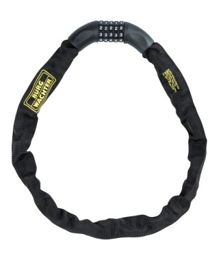Antivol vélo chaîne - BURG WACHTER - 280 C 90 BLACK - Acier 6 mm, gainé, code