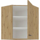 Meuble haut d'angle - MODENA - 89 x 89 cm - Chene artisan et noir mat - CUISINIER