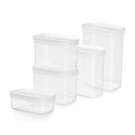 TEFAL Optima 5 boites de conservation alimentaire pour aliments secs, 100 % hermétique, 100 % hygiénique, Sans BPA N1142810