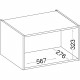 Meuble haut hotte - MODENA - 60 cm - Chene artisan et noir mat - CUISINIER