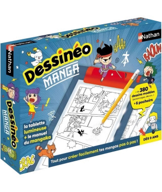 Jeu créatif - NATHAN - Dessinéo Manga - Tablette lumineuse pour créer des mangas