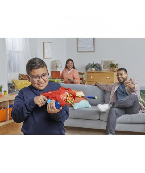 Nerf Junior Wild, blaster Lionfury, facile a utiliser, 16 fléchettes Nerf Elite, blaster jouet d'extérieur Nerf lion