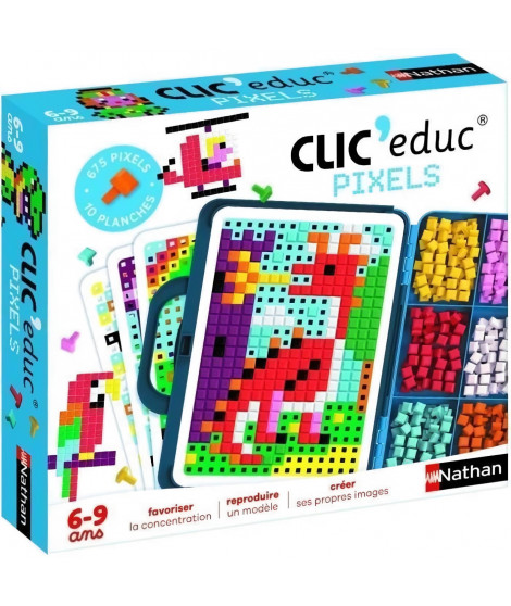 CLIC EDUC PIXELS - Jeu de création - NATHAN - Reconnaissance des couleurs et imagination !