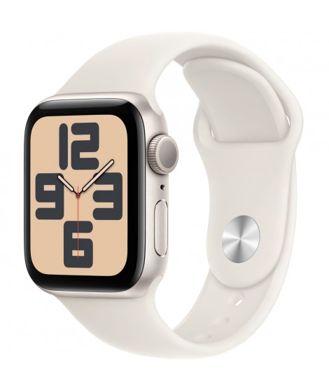 Apple Watch SE GPS - 40mm - Boîtier Starlight Aluminium - Bracelet Starlight Sport Band - M/L