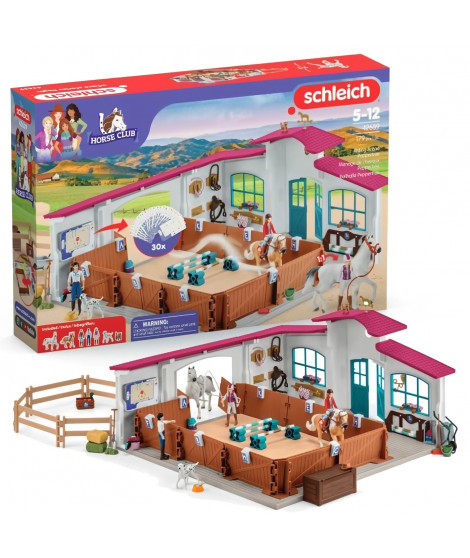 Grand Manege Equestre, Coffret figurine et accessoires, Schleich 42639 Horse Club, Pour enfant des 5 ans