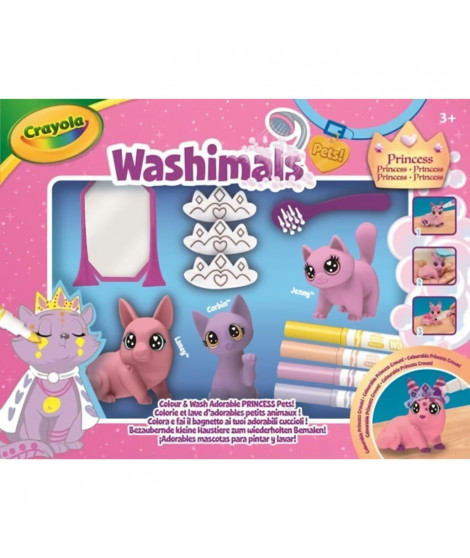 Coloriage - CRAYOLA - Washimals Pastel Princess Pets - Animaux pastels a personnaliser! Des 3 ans