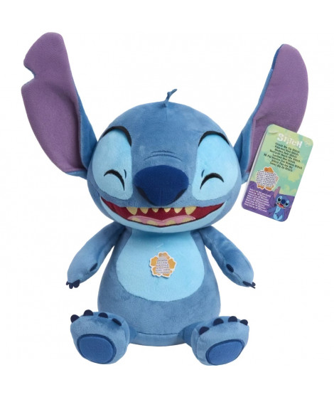 Peluche interactive - LICENCE /STITCH - Peluche Rit et Tremble Stitch - 25 cm, rit et tremble quand secoué