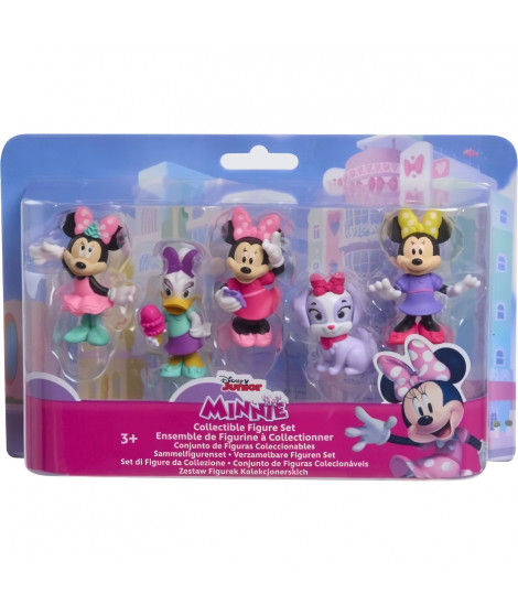 Figurines - DISNEY MINNIE MOUSE - Pack de 5 Figurines Minnie Mouse - Non articulées, 6 cm
