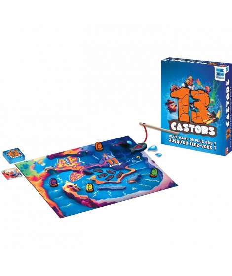 Jeu de société - MEGABLEU - 13 Castors - Course de castors avec prédictions et bonus