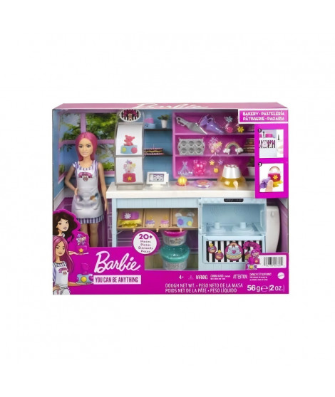 Pasticceria Barbie - MATTEL - HGB73 - Playset avec Accessoires - Blanc