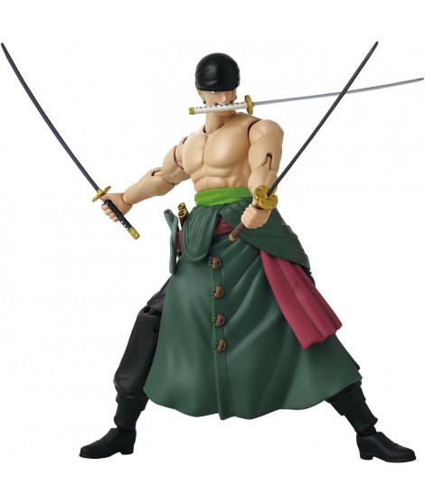 Figurine Anime Heroes - BANDAI - One Piece Zoro Style 3 épées 17 cm - 16 points d'articulation