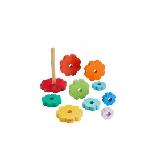 Fisher-Price-Empileur d'Anneaux avec 10 pieces en bois HXT77
