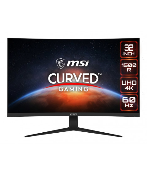 Écran PC Gamer - MSI - G321CU - 32 - Dalle VA - 4K - 1 ms - 144 Hz - Freesync Premium - HDR Ready - DP + HDMI - Compatible VESA