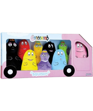 Coffret 9 Peluches Barbapapa +/- 15 cm - JEMINI - Inclut Barbapapa, Barbamama et leurs sept enfants.