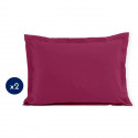 Lot de 2 taies d'oreiller - LOVELY HOME - LH71603 - 60 x 80 cm - Fuchsia