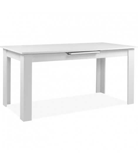 Table extensible - BIRMINGHAM - 80B - Ouverture synchonisée automatique - Décor blanc -  8 / 10 personnes - 160-200 x 75 x 80 cm