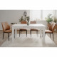 Table extensible - BIRMINGHAM - 80B - Ouverture synchonisée automatique - Décor blanc -  8 / 10 personnes - 160-200 x 75 x 80 cm
