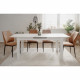 Table extensible - BIRMINGHAM - 80B - Ouverture synchonisée automatique - Décor blanc -  8 / 10 personnes - 160-200 x 75 x 80 cm