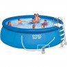 Kit Piscine hors sol autoportante INTEX - Easy Set - 457 x 122 cm - Ronde (Pompe, bâche, tapis de sol, échelle) - 26168NP