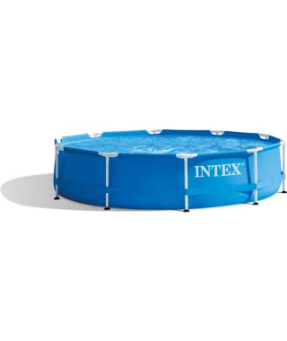 Kit Piscine hors sol tubulaire INTEX - Metal Frame - 305 x 76 cm - Ronde (Livrée avec pompe et cartouche) - 28202NP