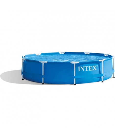 Kit Piscine hors sol tubulaire INTEX - Metal Frame - 305 x 76 cm - Ronde (Livrée avec pompe et cartouche) - 28202NP