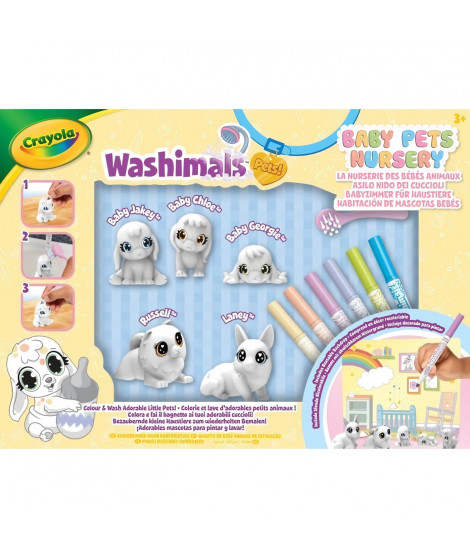 Coloriage - CRAYOLA - Washimals Baby Pets Nursery Pack - Famille lavable a colorier! Des 3 ans