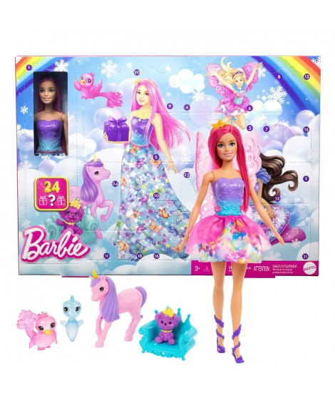 Barbie-Calendrier de l'Avent Barbie Dreamtopia-Poupée et accessoires HRG90