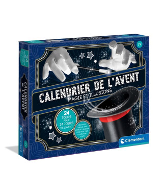 CLEMENTONI - Calendrier de l'avent Magie - 24 Jours : 24 Tours de magie - Manuel illustré pour apprendre les tours