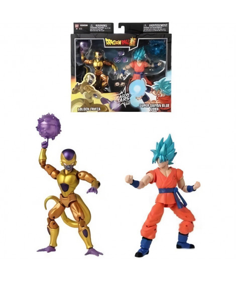 Figurine Dragon Ball Super Dragon Stars 17 cm - Golden Freezer vs Super Saiyan Blue Goku - BANDAI