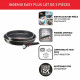 TEFAL INGENIO Easy Plus Poeles 24/28cm + poignée, Non induction, Antiadhésif, Compatible Lave-vaisselle, Fabriqué en France L…